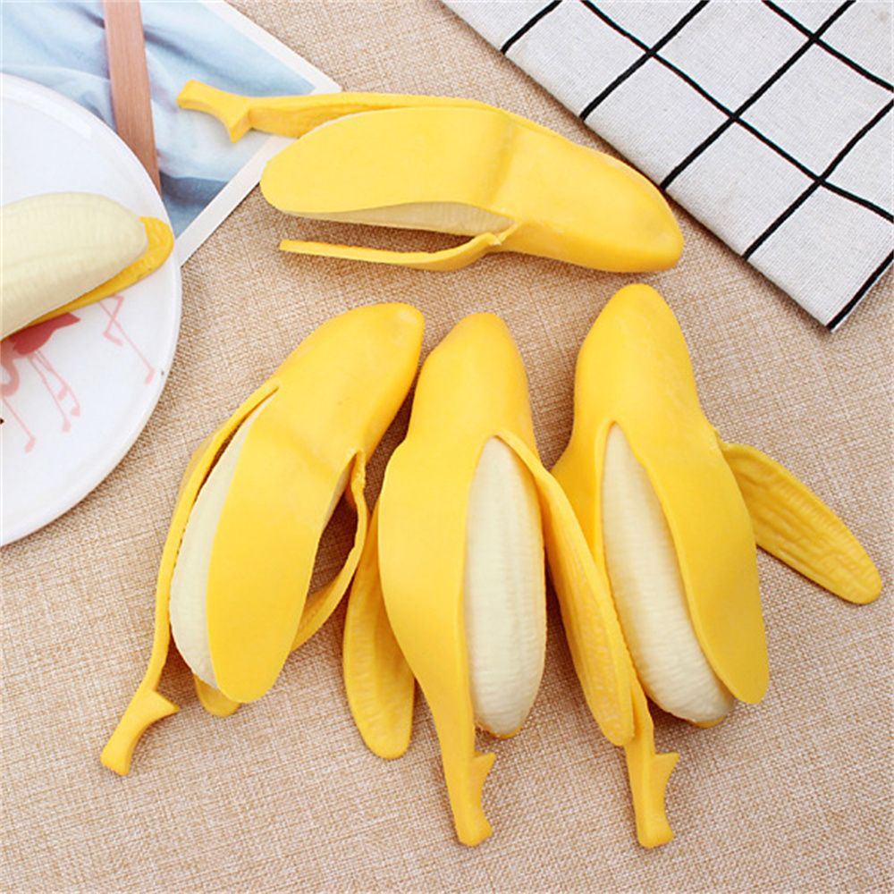 Đồ chơi quả chuối nắn bóp giảm căng thẳng sáng tạo phù hợp làm quà tặng vui nhộn cho người lớn/ trẻ em