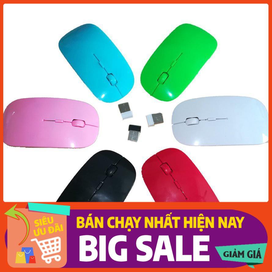 Chuột quang không dây USB Drive 2.4GHz siêu mỏng kết nối chất lượng cao cho PC Laptop TV Tablet Smartphone - HKK 