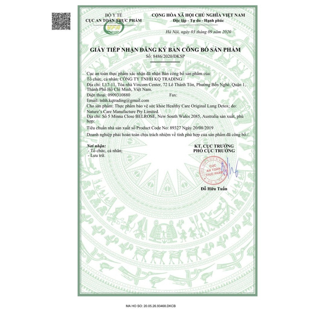 Viên uống Original Lung Detox Supports lung health - Hỗ trợ bổ phổi, bổ phế (Lọ 180 viên)