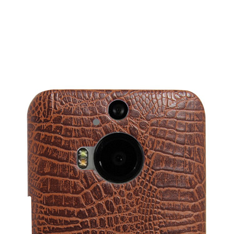 For HTC One M9+ Case Luxury Vintage Crocodile Pattern PU Leather
