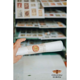 Cuộn giấy dó ép hoa- set 4 tấm A4