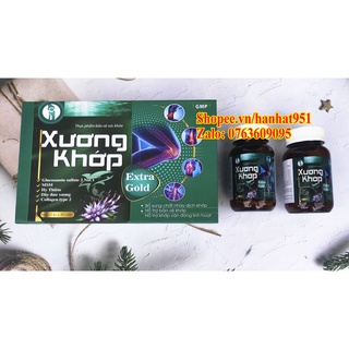 XƯƠNG KHỚP EXTRA GOLD chứa Glucosamin, MSM, Collagen giúp khớp vận động linh hoạt - Hộp 2 chai 30 Viên