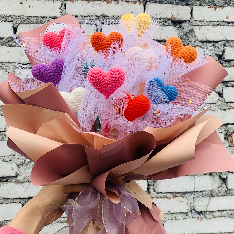 Bó Hoa Tulip Thủ Công DIY Sáng Tạo Trang Trí Nhà Cửa