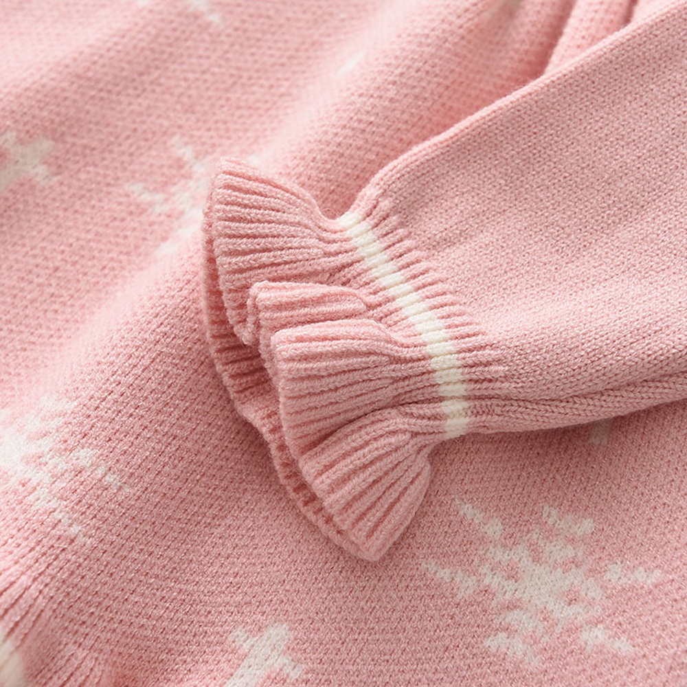 Đầm sweater BEAR LEADER cổ búp bê ấm áp thời trang thu đông cho bé gái