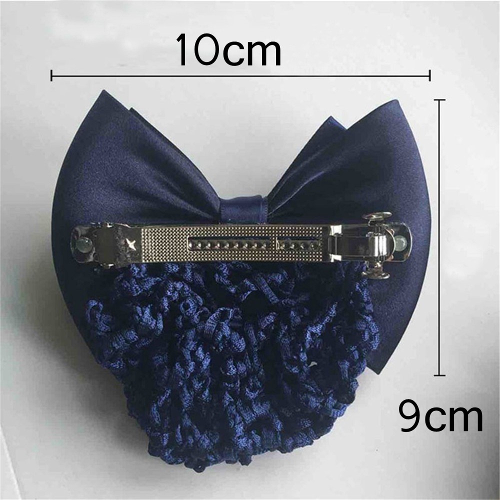 Lưới Búi Tóc Co Giãn Đính Nơ Thời Trang Cho Nữ Nhiều Màu Tùy Chọn