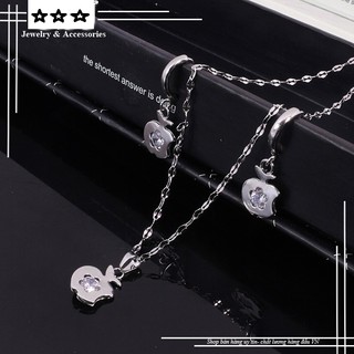 Bộ trang sức inox cao cấp mẫu CB029i - Trang sức inox bạc