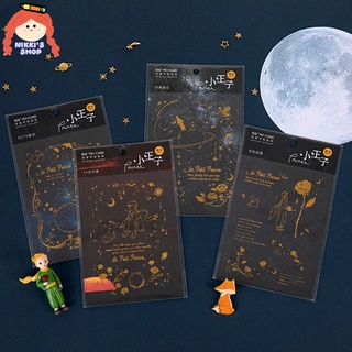 Bộ 2 Miếng Dán Hình Hoàng Tử Bé Dễ Thương Trang Trí Sổ Tay Nhật Ký Diy