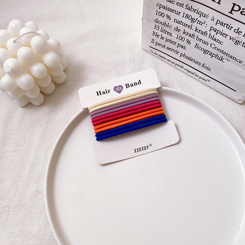 Dây Buộc Tóc Co Giãn Màu Trơn Thời Trang Cho Nữ