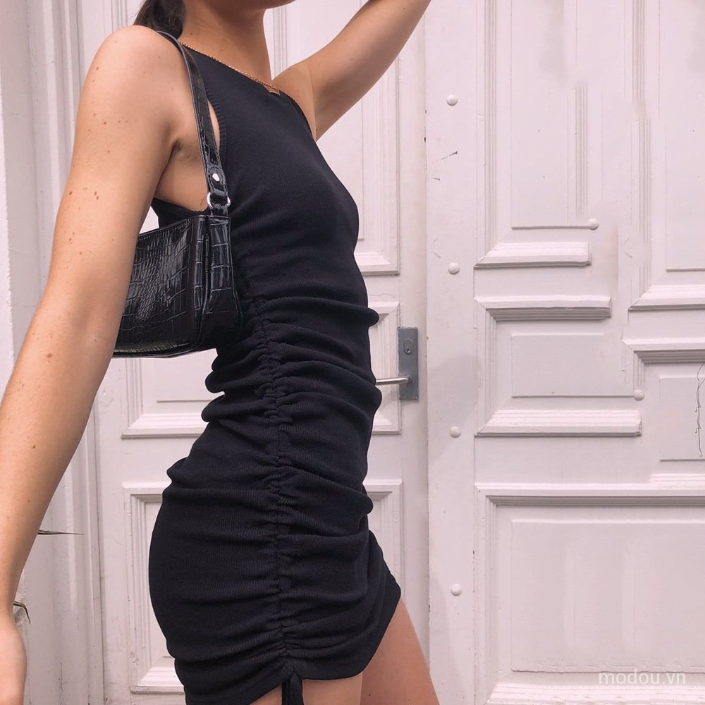 Đầm Sát Nách Dây Rút Thời Trang Mùa Hè Cho Phái Nữ