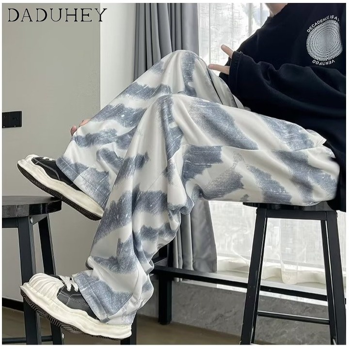 DaDuHey 2022 Autumn Tide Camouflage Cargo Pants Men 'S Oversize American High Street Hip Hop Wide Leg Straight Casual Pants