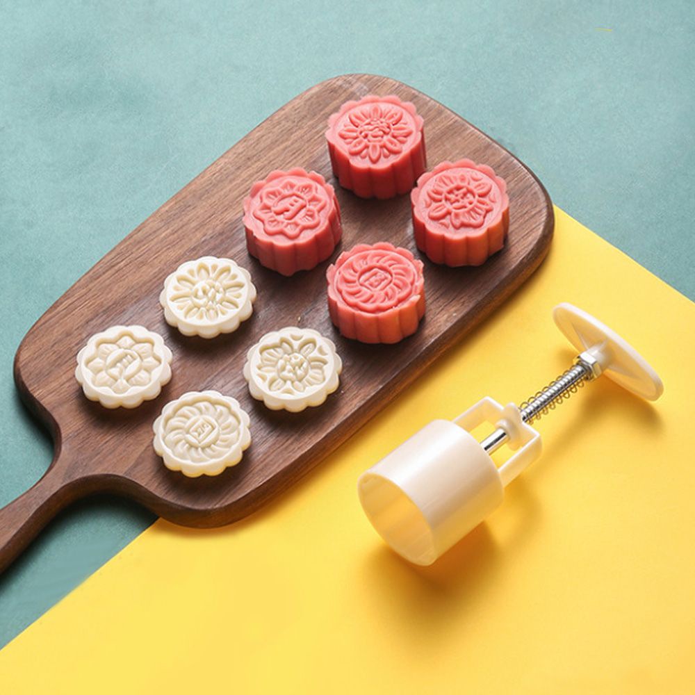 CONOPERY Bộ khuôn làm bánh trung thu nhiều mẫu mã dễ thương 50g