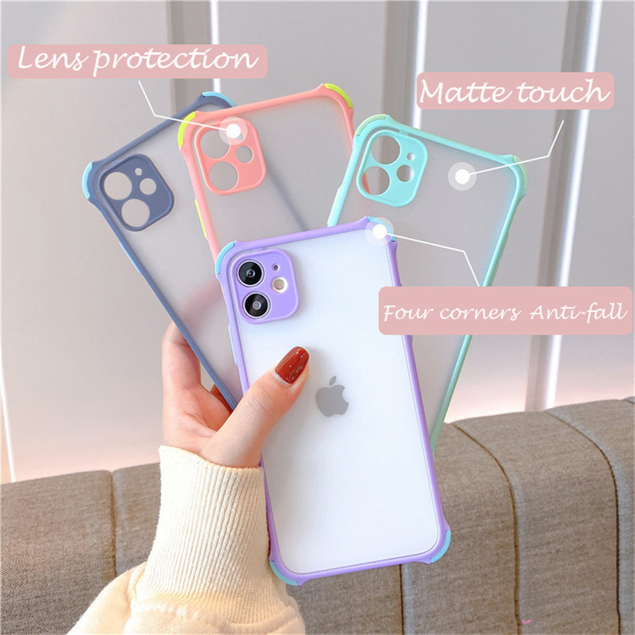iPhone Xs X XR 8 7 Plus 6s 6 Plus Ốp điện thoại mềm trong suốt màu macaron bảo vệ toàn diện cho | BigBuy360 - bigbuy360.vn