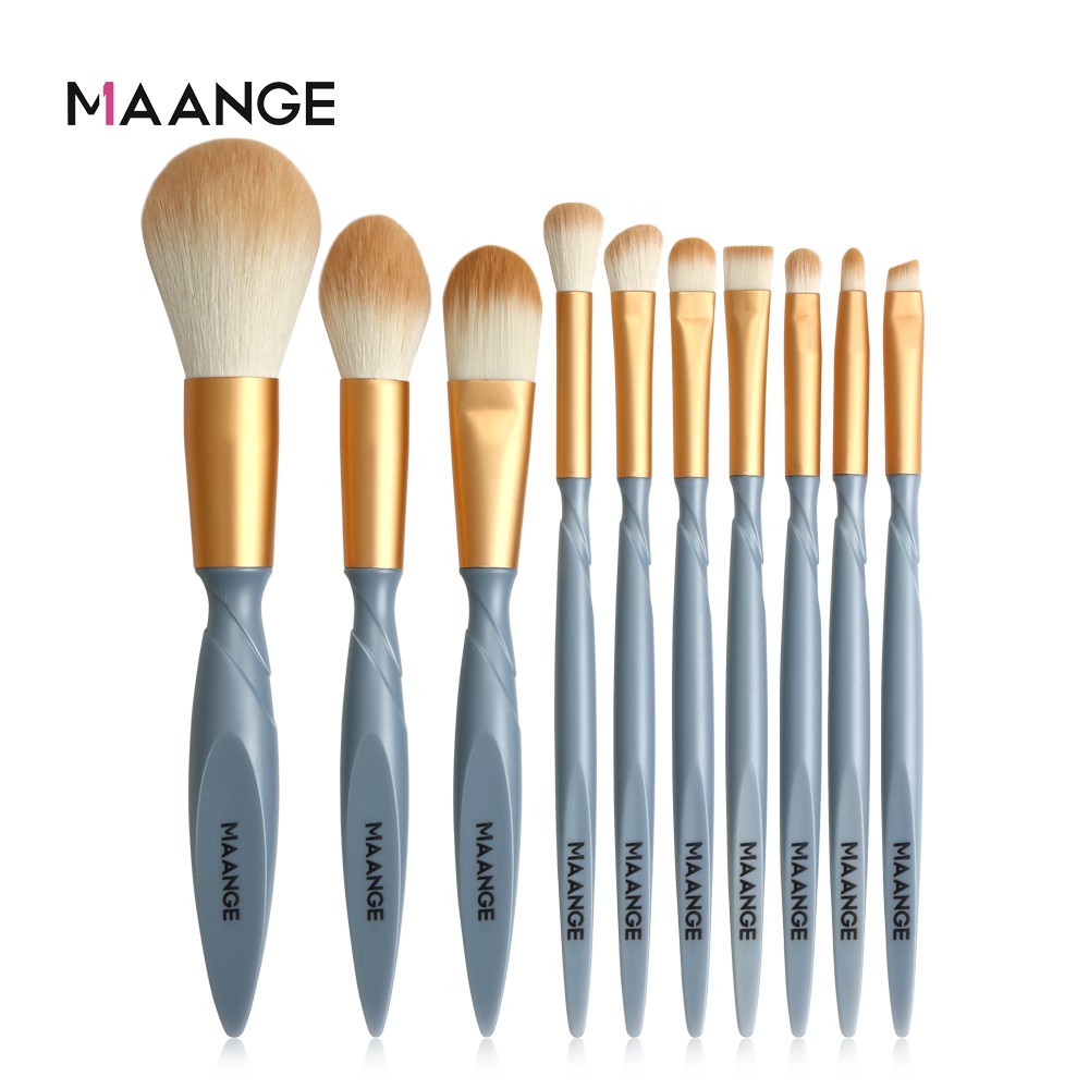 MAANGE 10 Cái / Bộ Cọ Trang Điểm Phủ Phấn Má Hồng Tán Da Mắt 140g