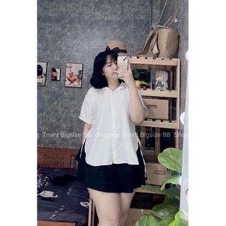 Sơ mi kiểu vạt bầu from rộng freesize v1 < 125