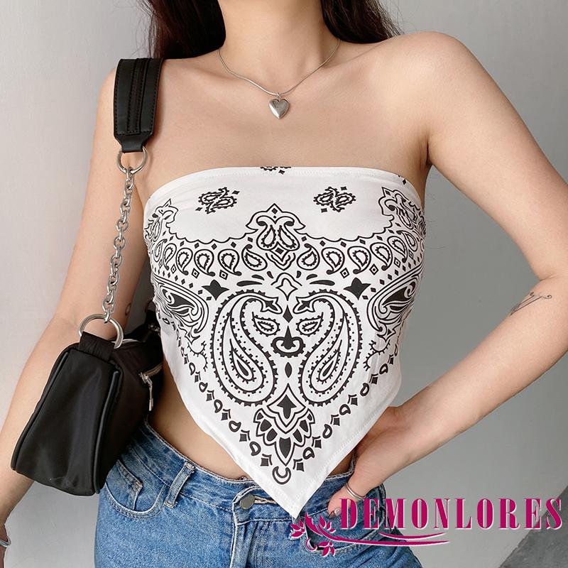 [Mã FAMAYWA giảm 10K đơn 50K] Áo ống cúp ngực họa tiết quyến rũ hở lưng cho nữ | BigBuy360 - bigbuy360.vn