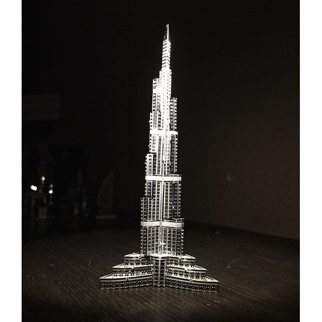 Mô hình 3D kim loại lắp ráp Toà tháp Burj Khalifa Dubai [ Chưa Lắp ]