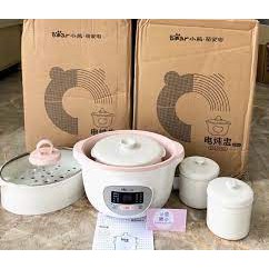 (CHÍNH HÃNG BEAR)Nồi ninh hầm nấu cháo Bear 1,6l kèm thố sứ cho bé (có thể vừa nấu vừa hấp)