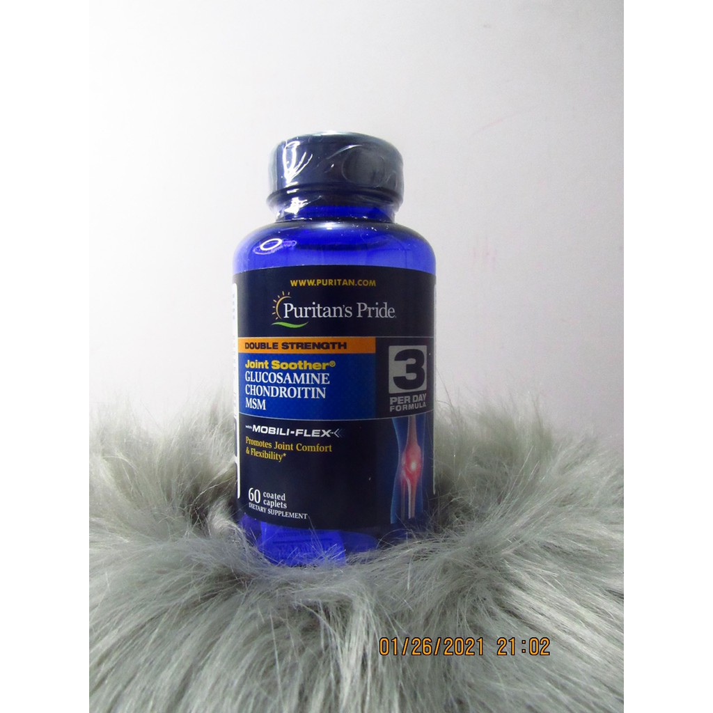 Viên uống hỗ trợ xương khớp Puritan's Pride Triple Strength Glucosamine, Chondroitin & MSM.