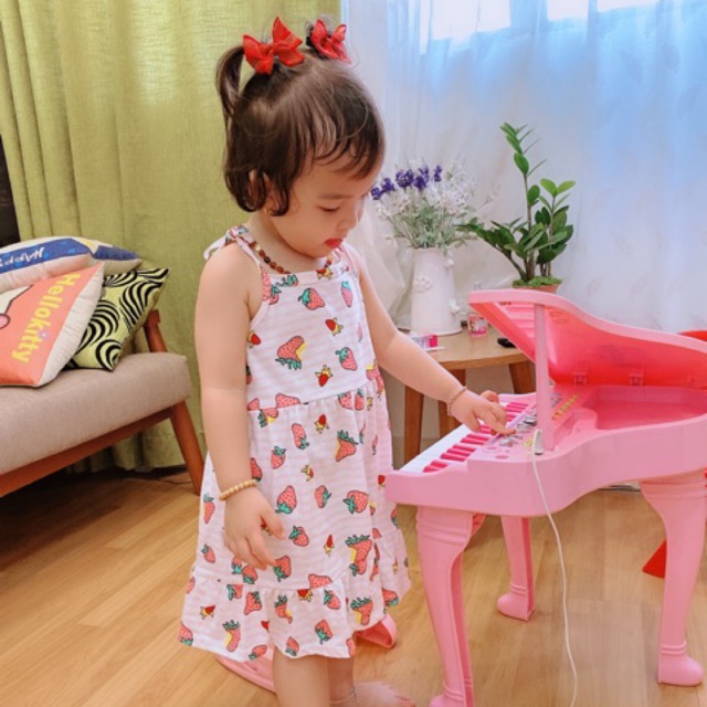 Váy 2 dây buộc nơ