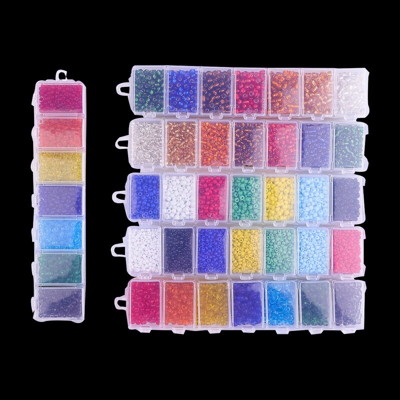 Bộ hộp hạt thủy tinh làm trang sức (2mm 3mm 4mm)