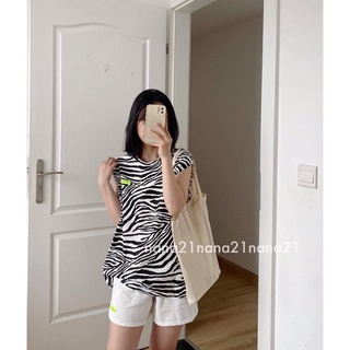 Set áo tank top ngựa vằn