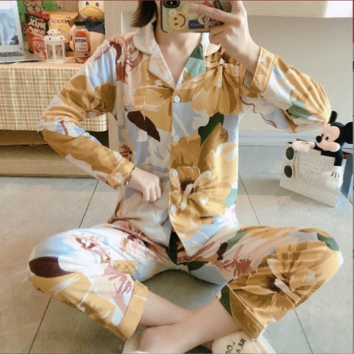 Đồ Bộ Nữ Pijama Tay Dài Quần Dài Cao Cấp Chất Dày Ấm in hình ngộ nghĩnh