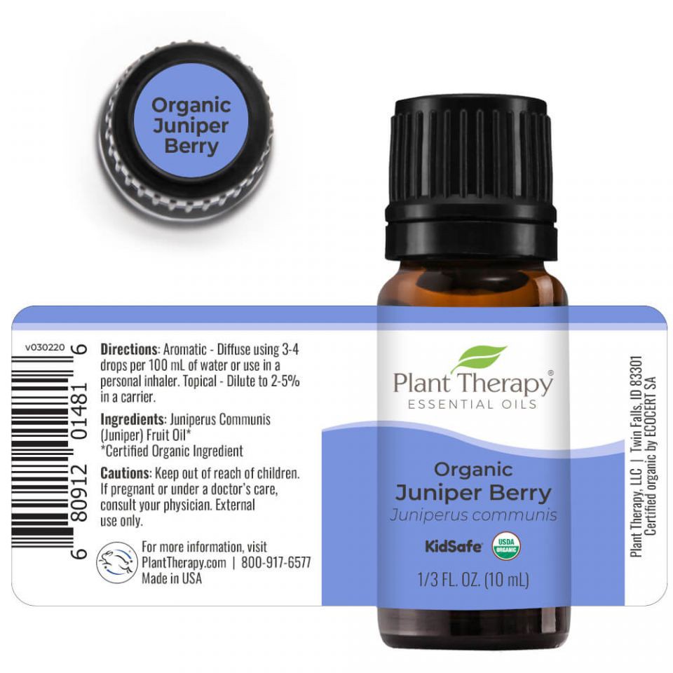 Plant Therapy - Tinh Dầu Hữu Cơ Bách Xù (Juniper Berry) - Kidsafe Organic Essential Oil - 10mL