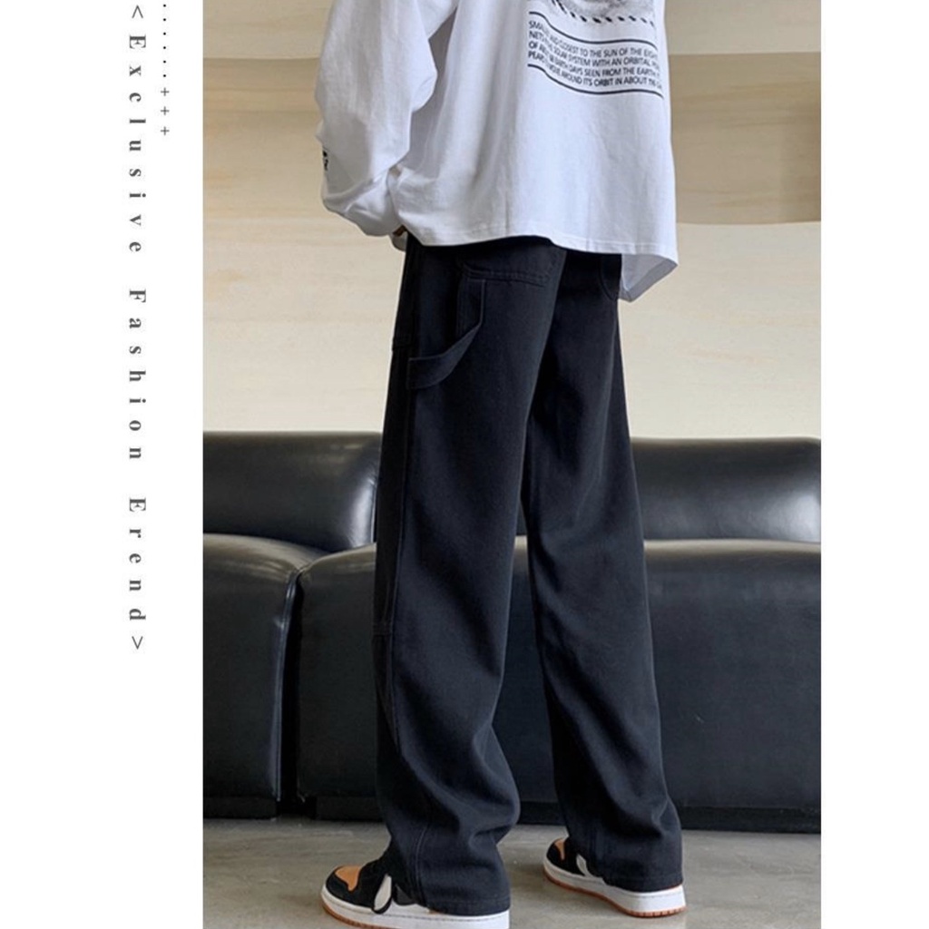 Quần ỐNG RỘNG DÁNG SUÔNG, quần KAKI FORM RỘNG UNISEX