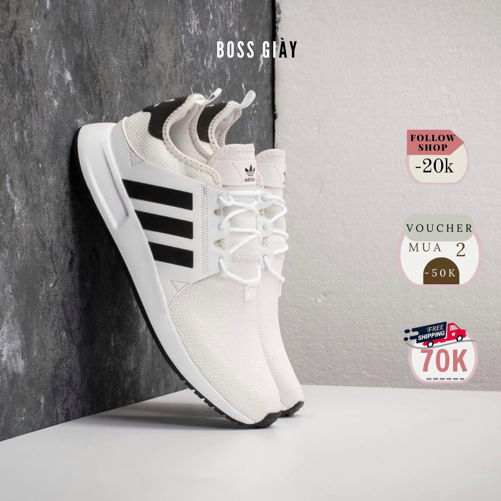 giày adidas xprl trắng kẻ đen phản quang