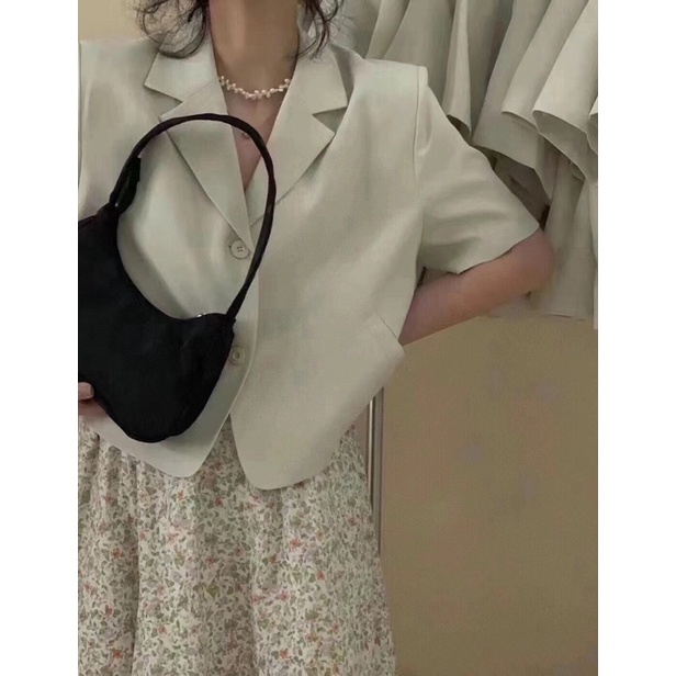 Áo blazer cộc tay cổ pijama 40503 CHERRY COCO | BigBuy360 - bigbuy360.vn