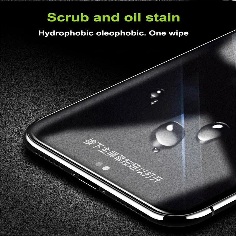 Kính cường lực chống vân tay, mồ hôi màn, màu nhám sang trọng cho iPhone 15 14 13 12 Mini 11 Pro X Xr Xs Max 8 7 6 6s Plus SE