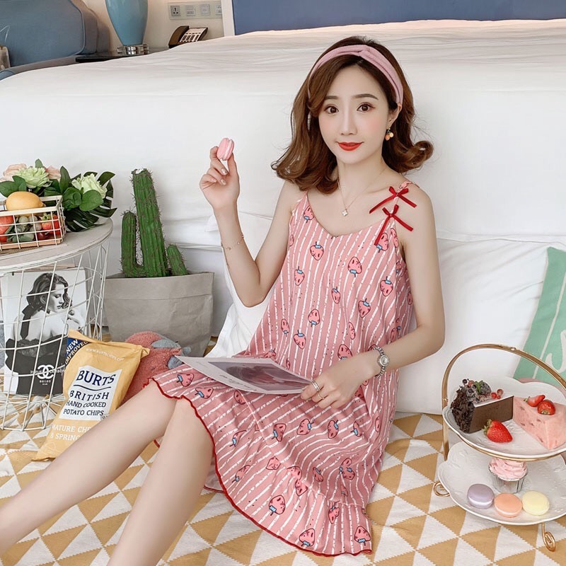 Váy Ngủ 2 Dây CuTe Kèm Bịt Mắt ( Nhiều Mẫu ) | BigBuy360 - bigbuy360.vn