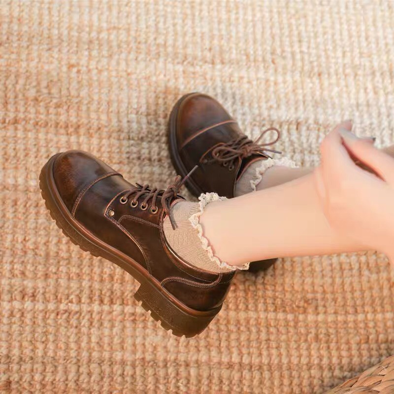 Kony shoes - Giày da bò nữ phong cách vintage, retro