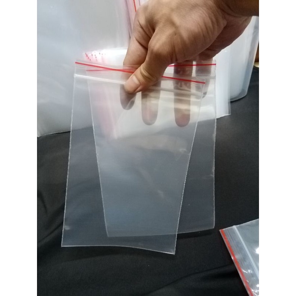 100Gram _ Túi zip chỉ đỏ / túi zipper hai mặt trong