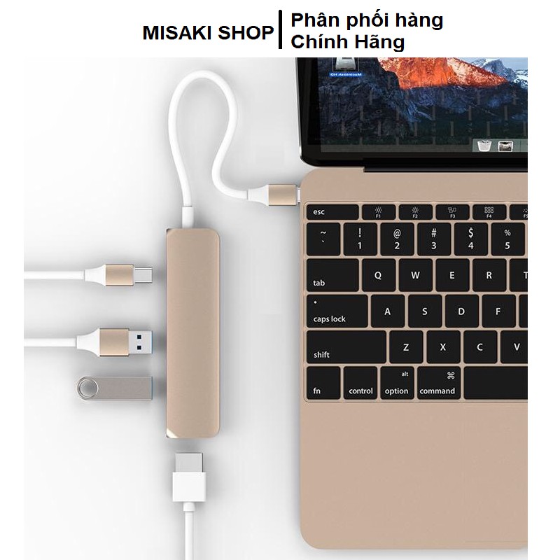 ⚡️5 IN 1⚡️BỘ CHUYỂN ĐỔI HyperDrive TYPE-C/HDMI 4K for MacBook/PC&Devices - GN22B📞Misaki Shop