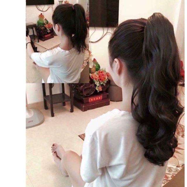 Tóc giả  ngoặm xoăn dợn tự nhiên n44