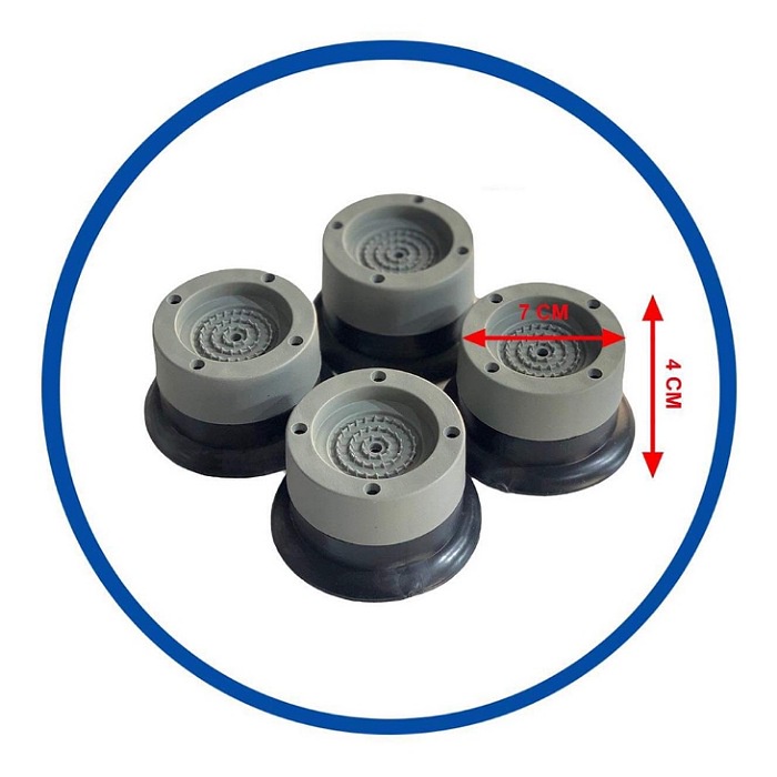 Bộ 4 chân Chống rung máy giặt kiểu mới, Chống rung máy lồng ngang,tủ lạnh ,máy lọc nước