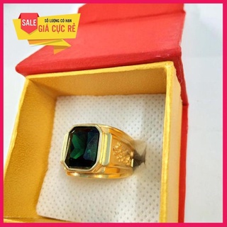 Trang sức nam bạc Thái Nhẫn nam bạc Thái mạ vàng rồng mặt đá cao cấp trang sức phong thủy