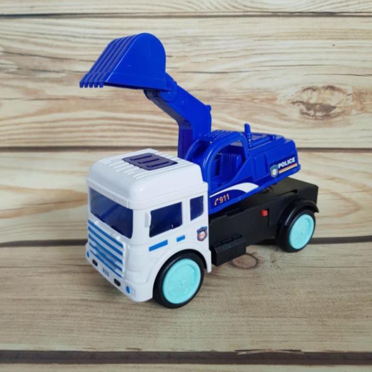 Xe xúc chạy pin có nhạc, đèn, xoay