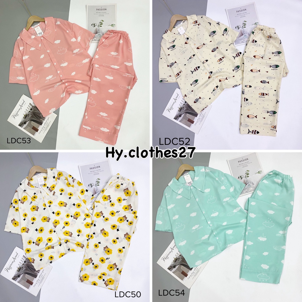 [CÓ SIZE] BỘ NGỦ LỤA CỘC DÀI MANGO MỀM ĐẸP pyjama mặc nhà