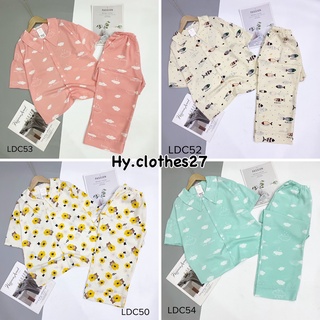 Bộ ngủ lụa cộc dài mango mềm đẹp pyjama mặc nhà