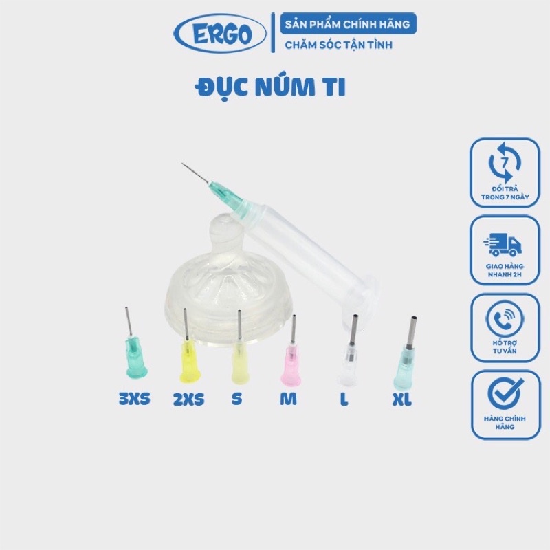 Dụng cụ đục lỗ núm ty, kích to núm ty giúp sữa chảy thuận lợi hơn