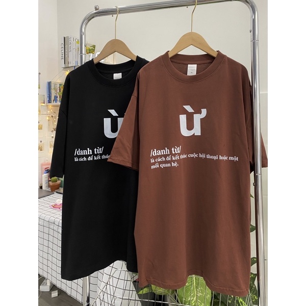 ÁO THUN TAY LỠ COTTON Ừ FORM UNISEX NAM NỮ (hình chụp thật)