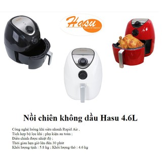 NỒI CHIÊN KHÔNG DẦU ĐA CHỨC NĂNG KARLIS 4.6 LIT--DUNG TÍCH LỚN--