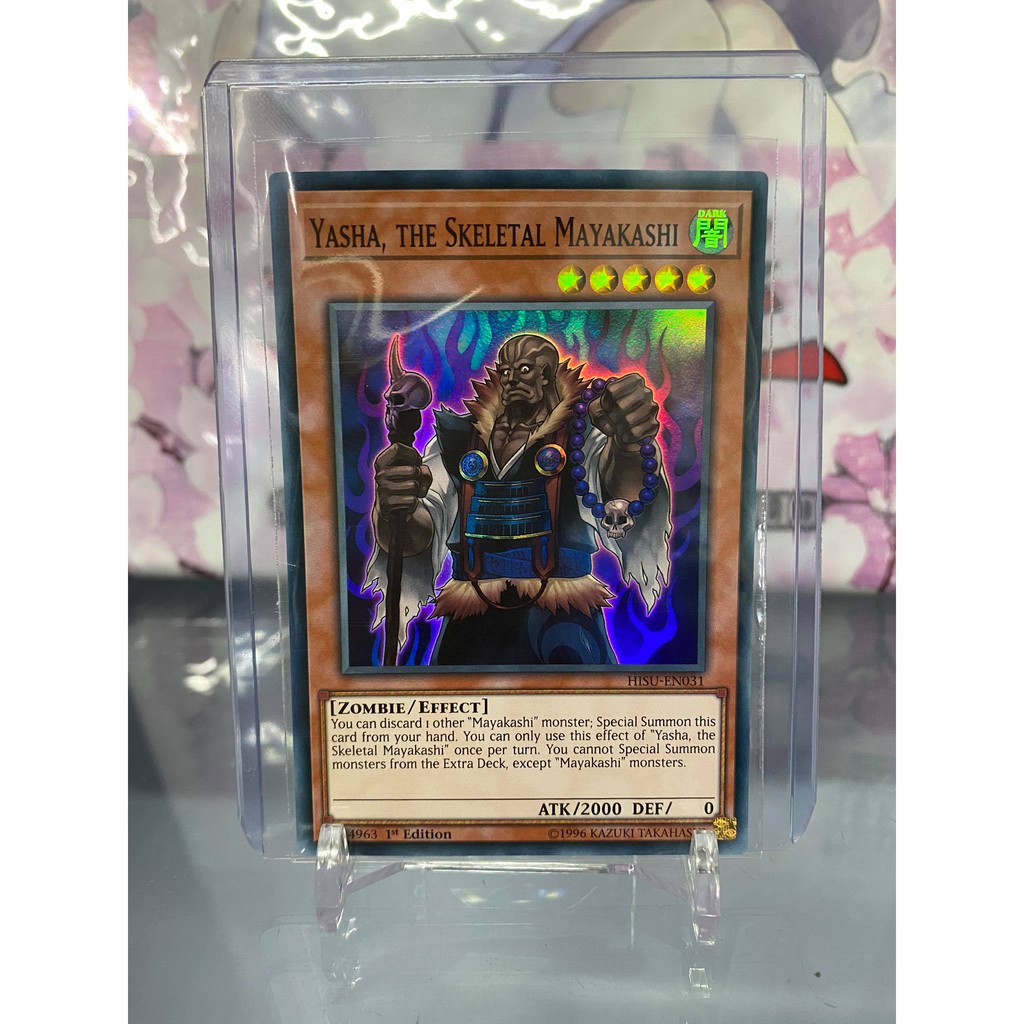 [ Dưa Hấu Yugioh ] Lá bài thẻ bài Yasha, the Skeletal Mayakashi – Super Rare - Tặng bọc bài nhựa bảo quản