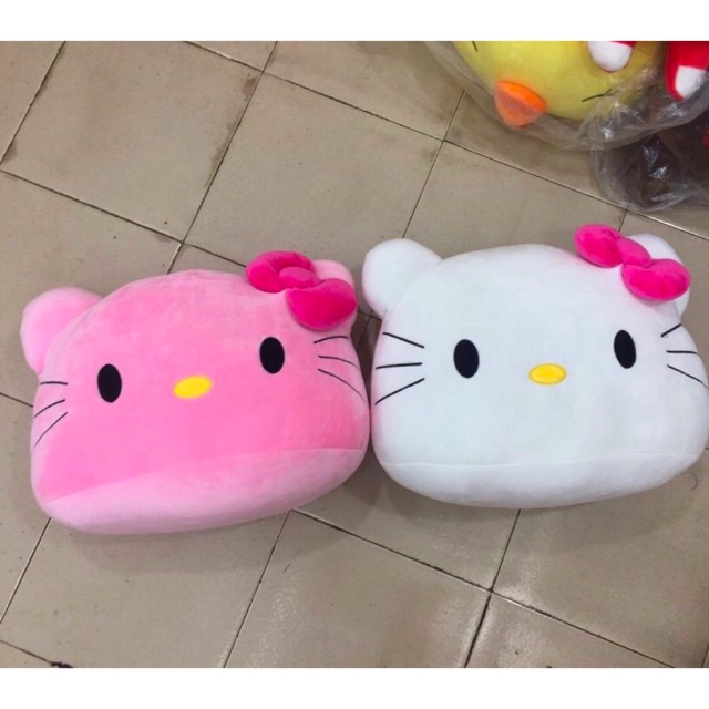 Kho Sỉ GỐI TỰA LƯNG Hình HELLO KITTY Hồng Cao Cấp,Chất Miniso Mềm Nhũng