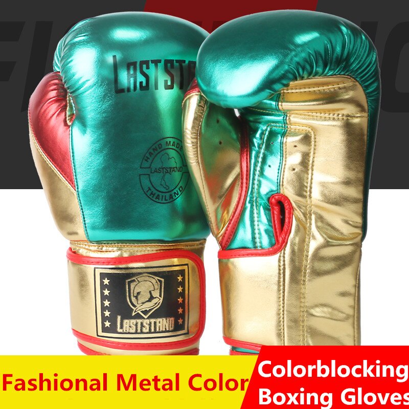 Găng Tay Boxing / Muay Thai Bằng Da Thoáng Khí Dành Cho Nam Và Nữ Kích Thước 6 8 10 12 oz