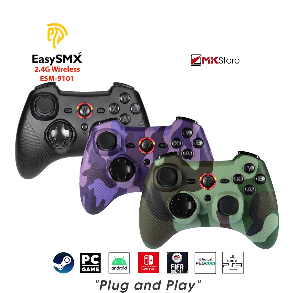 Tay cầm chơi game không dây EasySMX ESM 9101 2.4G Wireless Gaming Controller