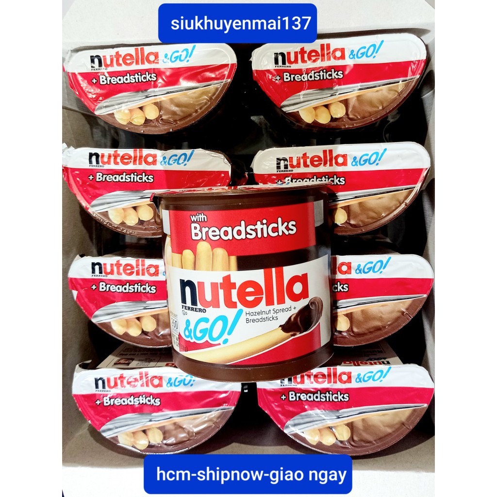 BÁNH QUE CHẤM SOCOLA NUTELLA & GO BREADSTICKS 52 GR