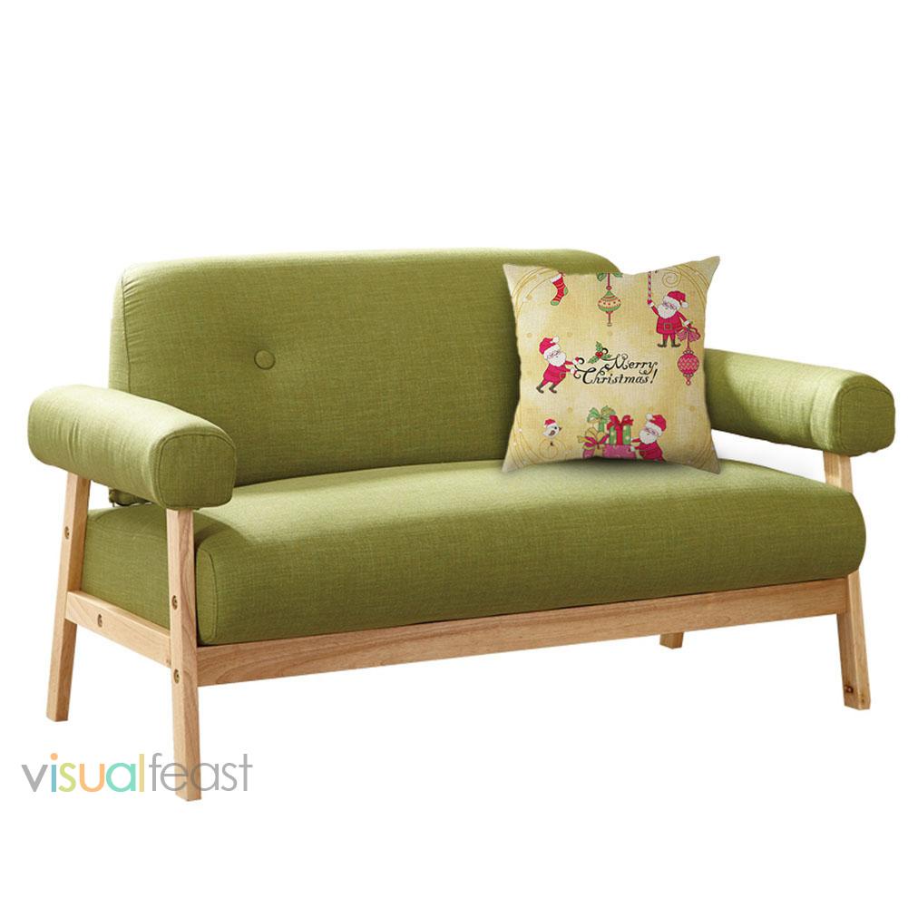 Vỏ gối vải lanh in hình ông già noel dễ thương 240551